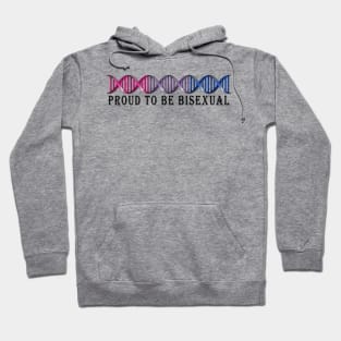 Bisexual Pride Flag Colored DNA Strand Hoodie